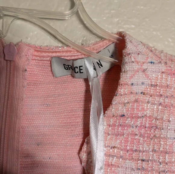 Grace Karin Elegant Pink Cap Sleeve Dress Size Small - Picture 7 of 11